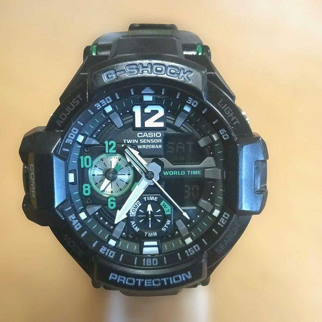 CASIO G-SHOCK GA-1100 Gravity Master Black Green