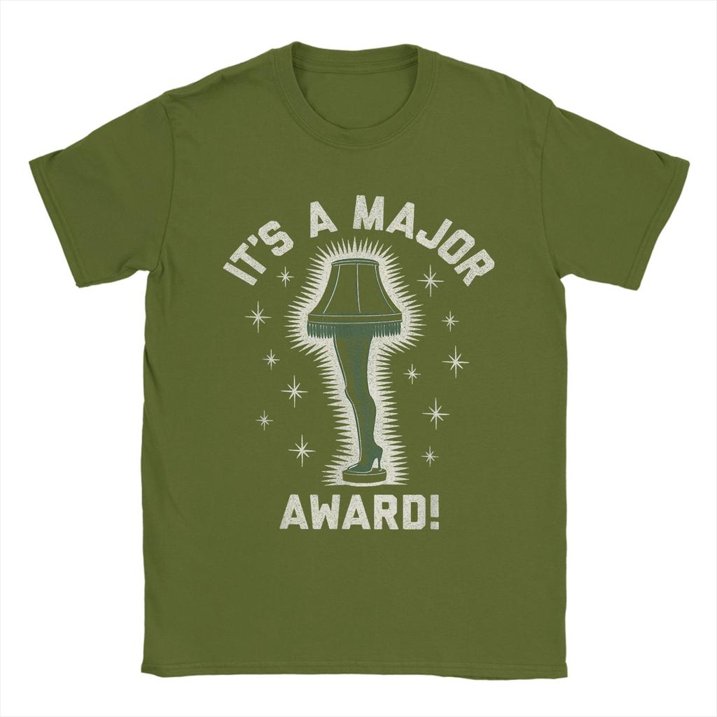 Men A Christmas Story It's A Major Award T Shirt  Pure Cotton Clothes Novelty Short Sleeve O Neck Tee Shirt Plus Size T-Shirt