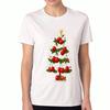 Christmas Cherry Tree Unisex Cotton T Shirt, Premium Cotton Graphic Print, Durable, Relaxed Fit, Fashionable Holiday Tee, Casual Style, Daily Wear,  C