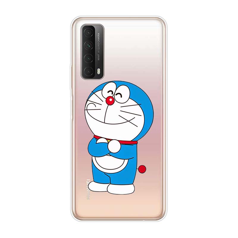 Roztomilý Doraemon pro Huawei Y9S Y6S Y8S Y9A Y7A Y8P Y7P Y5P Y6P Y7 Y6 Y5 Pro Prime 2020 2019 měkké pouzdro na telefon