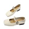 Leather shallow mouth single shoes soft sole not tired feet women's shoes new summer skirt flat Mary Jane shoes