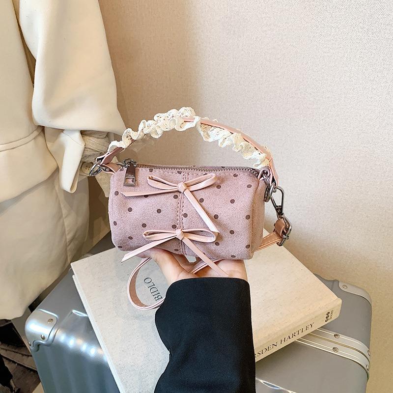 Mini mobile phone bag new fashion trend temperament shoulder bag niche design drum bag