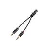 ELECOM Audio Conversion Cable (4-pole Female To 3-pole Male, X 2) 3.5mm [conversion Cable for Using Earphones with Microphone On PC] AV-35AD01BK