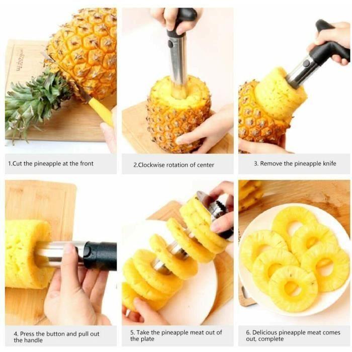Cupă Ananas Tăietor Ananas Feliator Ananas, Curățător din Oțel Inoxidabil