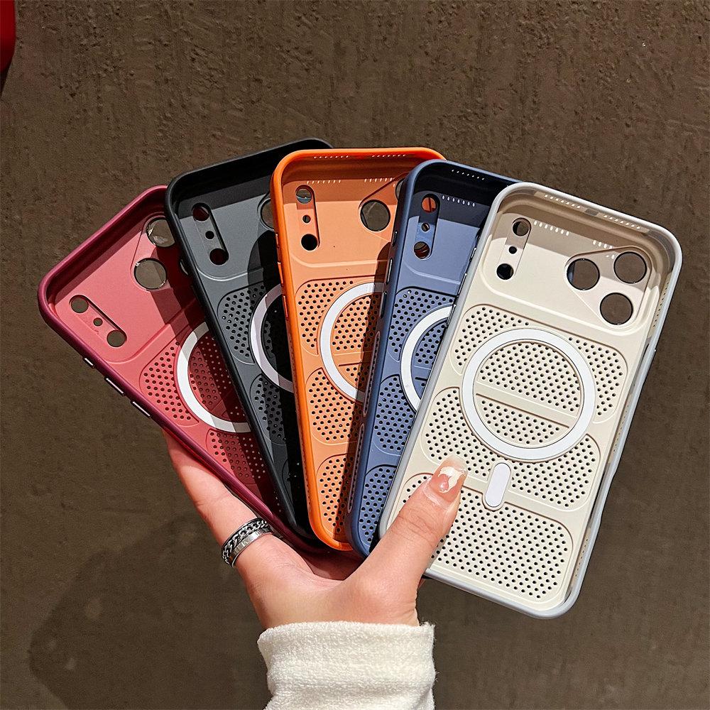 2026 New Heat Dissipation Magnetic Phone Case For iPhone 17 12 13 14 15 16 17 Pro Max Plus For Magsafe Camera Protection Cover
