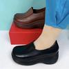 thick-soled rocking shoes, light mouth versatile small leather shoes, autumn lazy shoes, comfortable single shoes