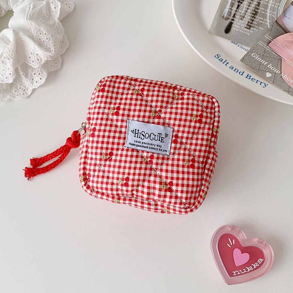 Large Capacity Mini Coin Purse Square Lipstick Pouch New Sanitary Napkin Storage Bag