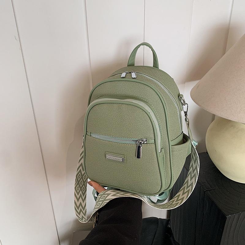 Simple and Versatile Backpack Women's New High-end Fashion Shoulder Messenger Bag Multi-functional Backpack