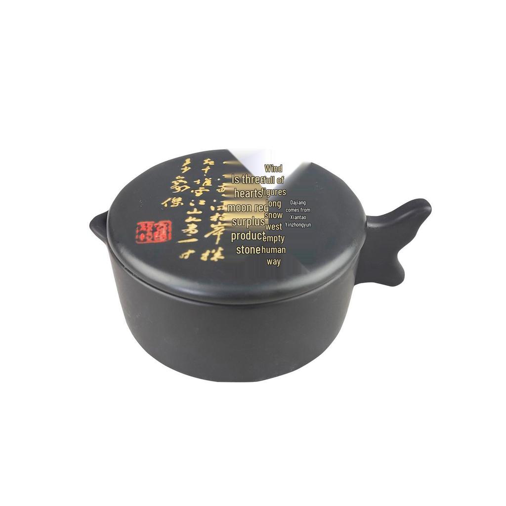 Multi-Purpose Inkwell Set: Includes Inkstone with Lid, Ink Stick, Brush Rest, Ink Sea, Ceramic Inkwell, Ink Box, and Ink Dish.