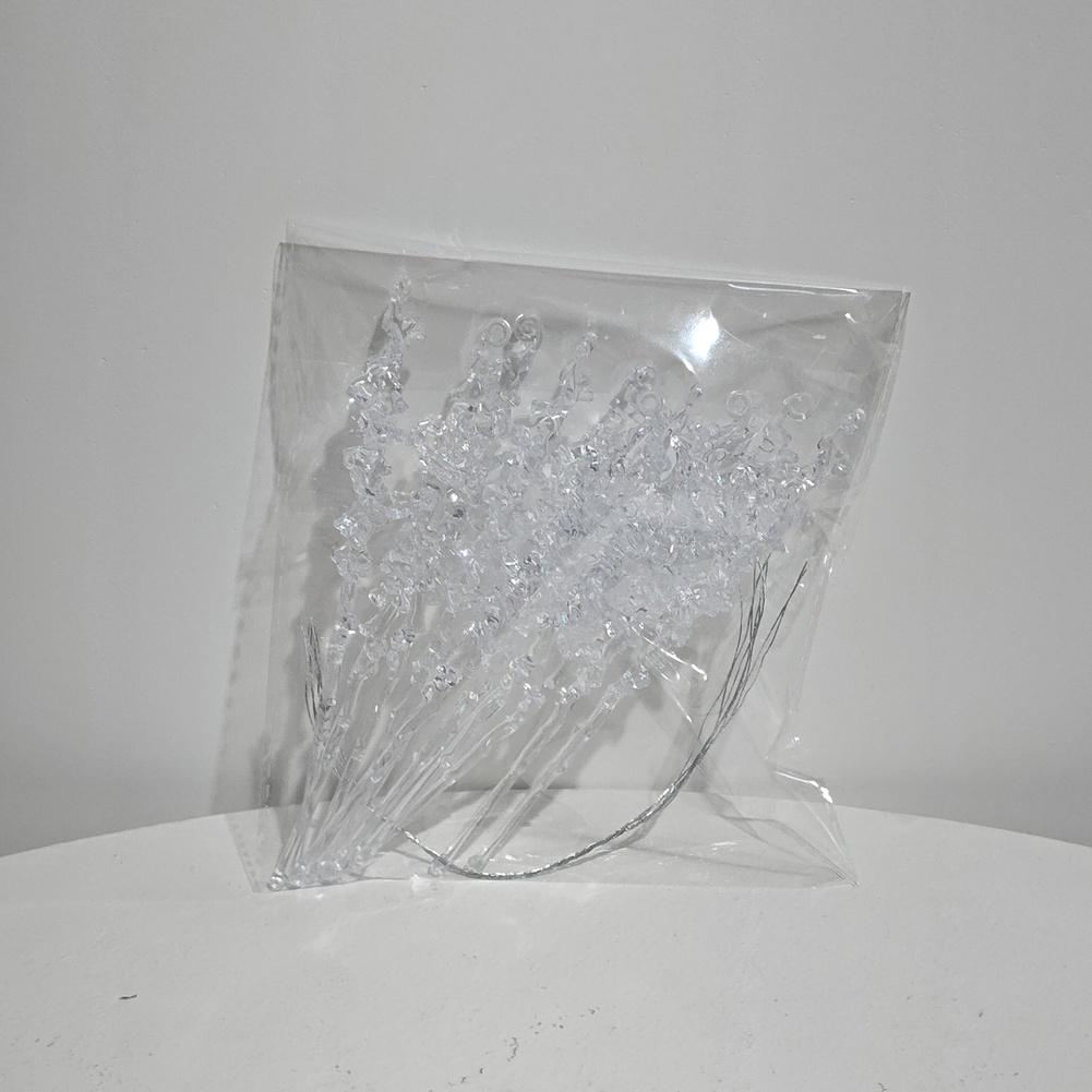 12PCS Acrylic Ice Pendant Christmas Decorations Hanging Ornaments Festive Winter Party New Year Decor Supplies
