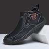 Neue Klassische Handgefertigte Leder Herrenstiefel Outdoor Reißverschluss Design Sneaker Slipper Atmungsaktive Freizeitschuhe Leder Herren Stiefeletten