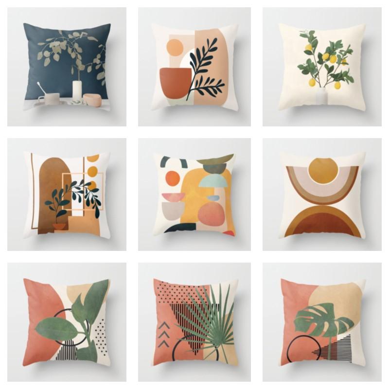 Nordic New Abstract Pillowcase Geometric Pattern Living Room Sofa Cushion Cover Home Decoration