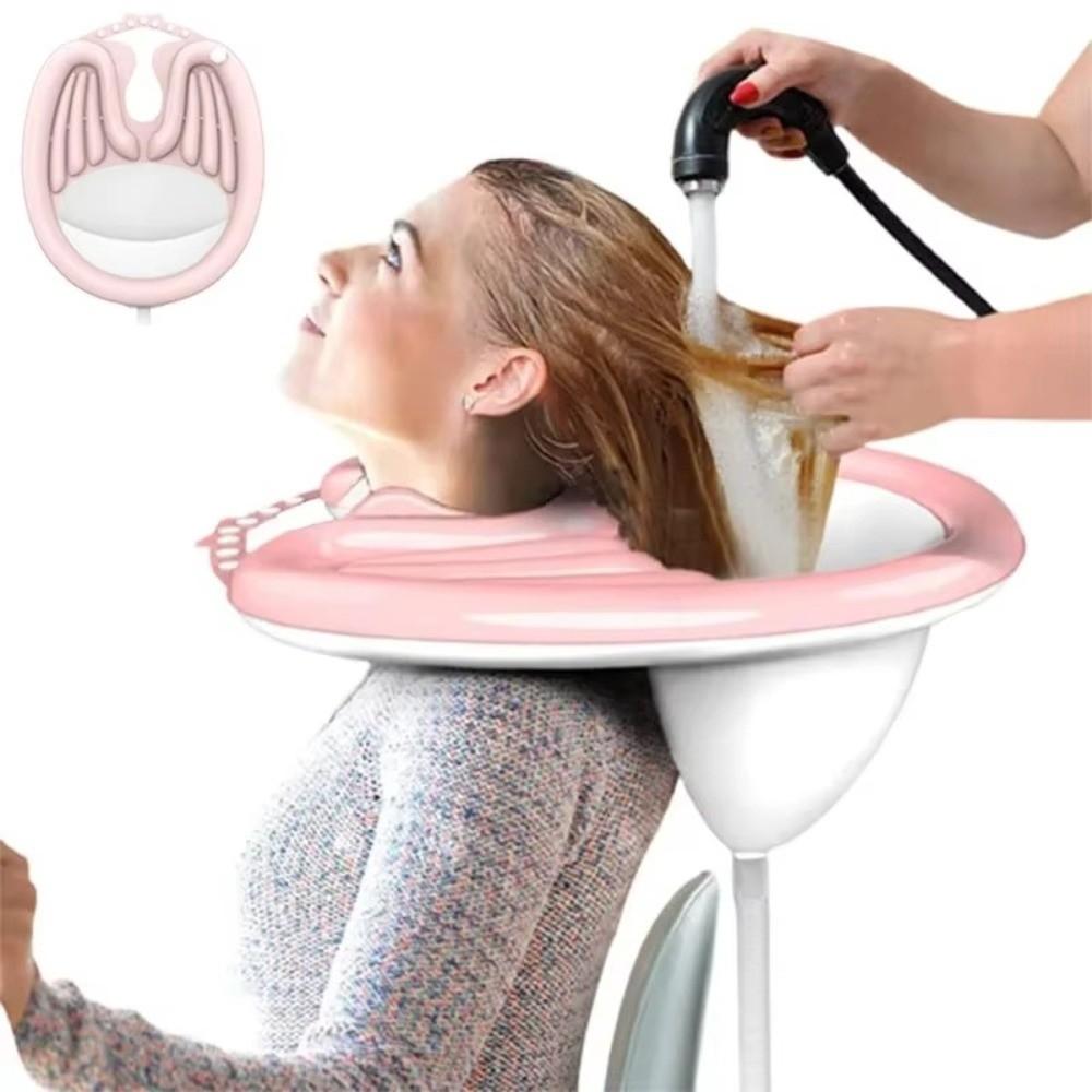 with Water Hose Hair Washing Tray Collapsible Hair Washing Sink Shampoo Bowl  Home Travel Camping