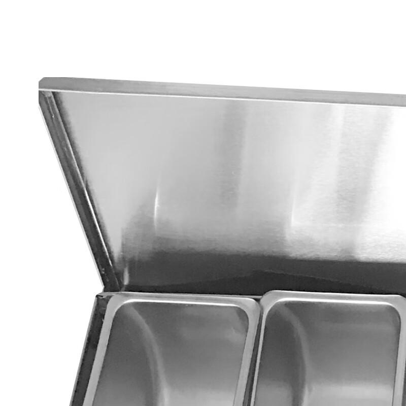 Xinjigaoge Stainless Steel 6-Compartment Condiment Box