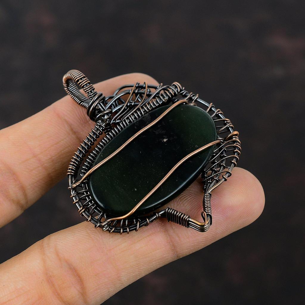 Vasonite Pendant Copper Wire Wrapped Pendant Handmade Gemstone Pendant Natural Vasonite Jewelry Amazing Pendant Gift For Him Copper Jewelry