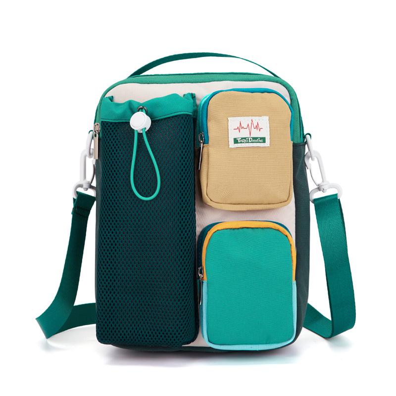 

Три маленьких утенка Цветной блок Кроссбоди и рюкзак для родителей и детей - Большая вместимость, Модный дофаминовый дизайн Below 20L