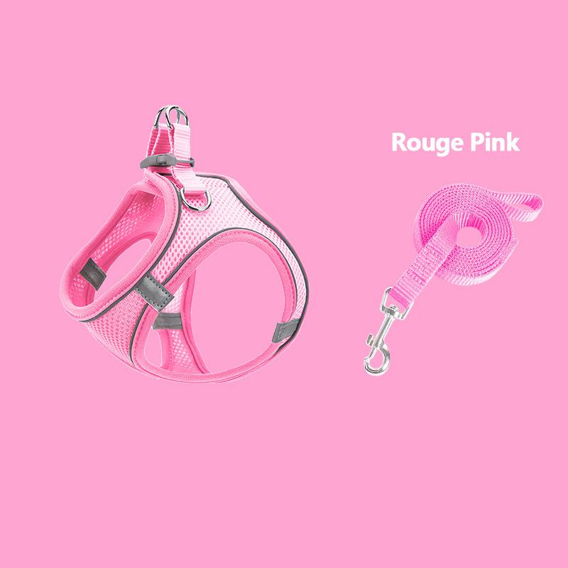 

Breathable Mesh Cat Dog Harness And Leash Adjustable Vest Walking Lead Leash Soft Pet Harness for Cats Small Dogs Pug Chihuahua