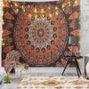Boho Estetik Duvar Halısı Mandala Duvar Halısı Pembe Çiçekli Madalyon Duvar Halıları Yatak Odası Oturma Odası Yurt için Duvar Askısı Sanat Dekorasyonu