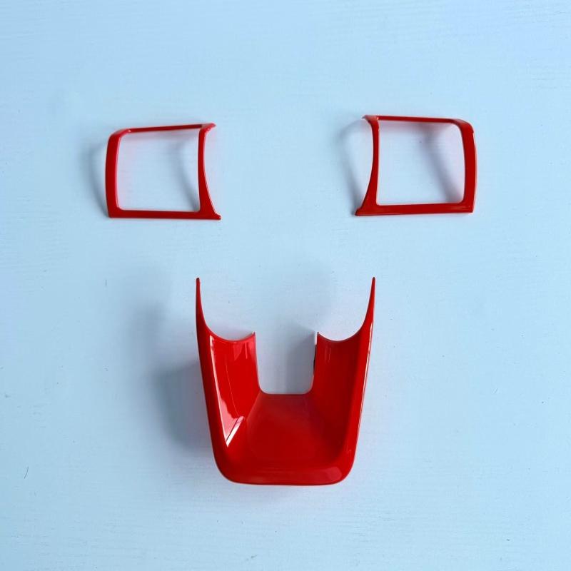 ABAIWAI For Nissan Kicks 2025 2026 Abs Carbonfiber Steering Wheel Button Control Cover Trim Sticker Bezel Frame Interior