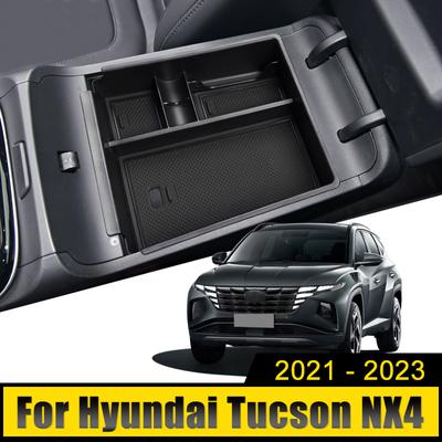 Pro Hyundai Tucson NX4 2022 2023 Dekorace interiéru vozu Konzola loketní opěrky Úložná schránka kontejneru Repasovat kryt