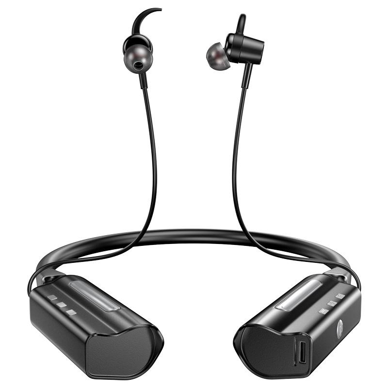 

2026 Bestseller Wireless Bluetooth Neckband Sports Earphones with 6000mAh Battery Silver Semi In-Ear
