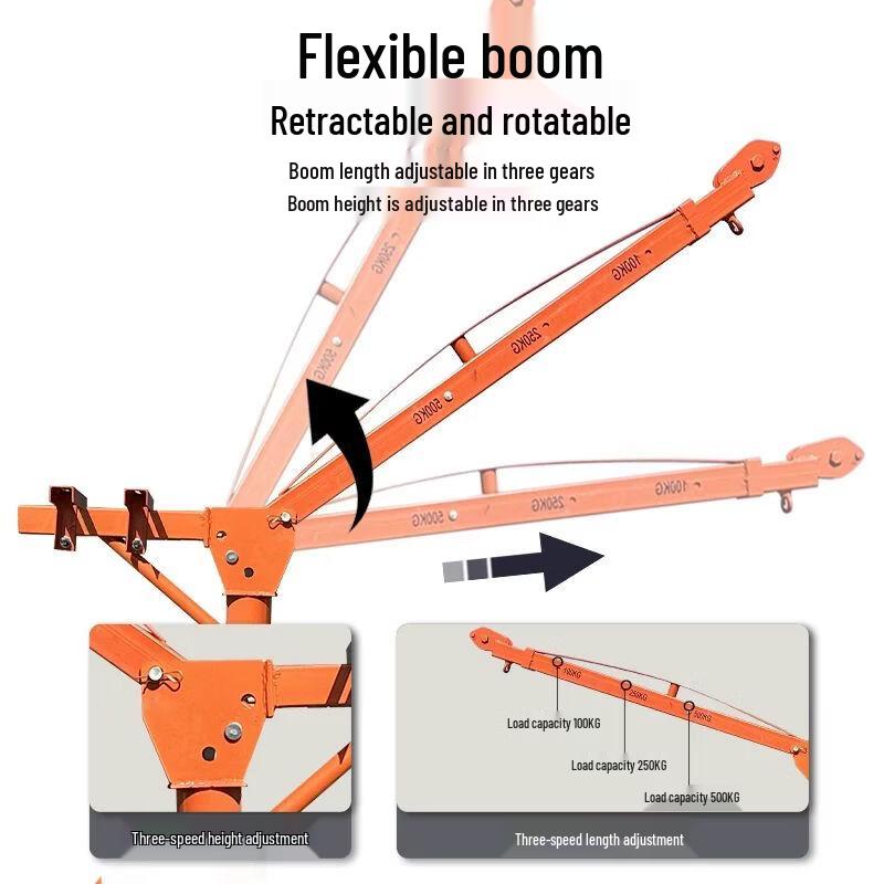 Portable Electric Hoist with Telescopic Arm