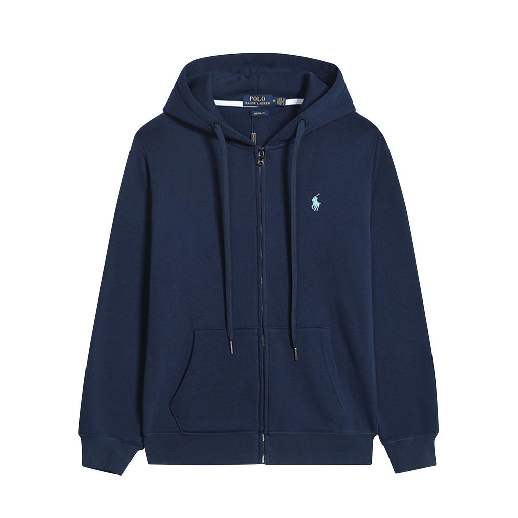 Spring Thin Hooded Cardigan Color Sweatshirt Embroidered Loose Large Paul Men's Coat