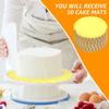 50Pcs Round Cake Board 8/10 Inch Golden Cake Board Circles Rounds Base Cake Plate for Displaying Cakes Dessert Pizza Baking Tool