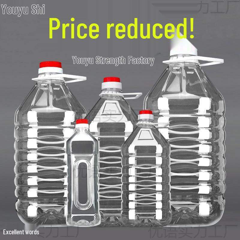 25L PET Plastic Wine Barrel with Lid - Thickened, Edible Oil Pot, 5L Container