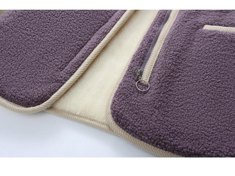 Women's Hooded Lamb Wool Cotton Jacket - Velvet, Thick, Casual Winter Coat for Middle-Aged & Elderly Moms