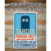 """Pouze parkování pro Tardis" Retro Sci-Fi kovová cedule - Doctor Who Nástěnná dekorace, Zákaz vstupu Dekorace pro dětský herní pokoj Vnitřní Venkovní"""