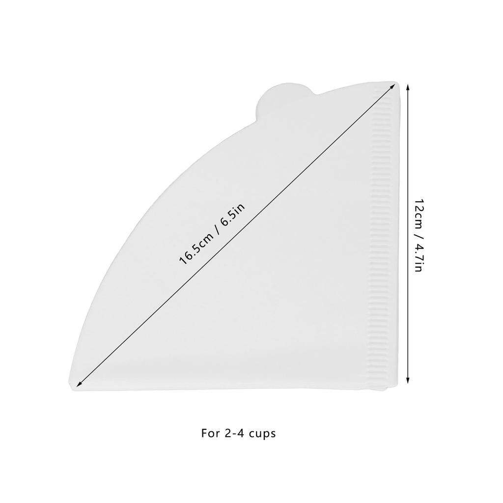 Coffee Filters, Cone-Shaped Filter Paper, 100 Sheets (V02 White, 100 Packs)