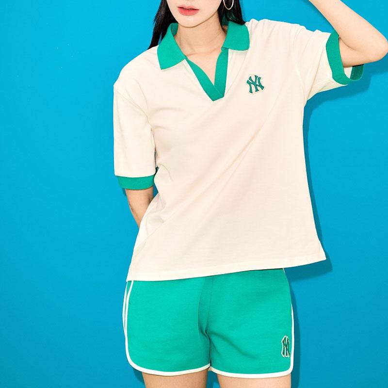 New MLB New York Yankees Casual Shorts Women's Green 3FSPB0233-50GND