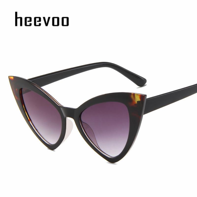 Vintage sluneční brýle Cat Eye pro ženy Retro rámeček Cateye Černé Barevné brýle Dámské Oculos De Sol