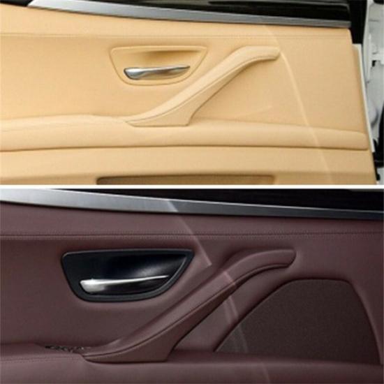 1pcs Real Leather Car Interior Door Handle Replace Trim for BMW F10 F11 2010-16
