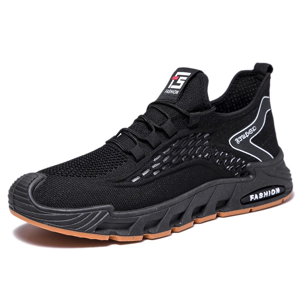 Mesh Shoes Men's 2025 New Breathable Fly-woven Sports Shoes Soft Sole Wear-resistant Casual Trendy Shoes Low-top Men's Shoes