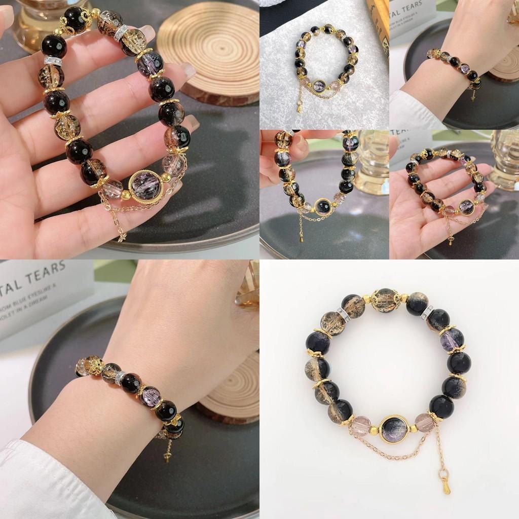 Premium Purple Beaded Bracelet For Women With Artisanal Geometric Design