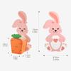 10Pcs Cute Bunny Rabbit Carrot Paper Cookie Candy Box Gift Packing Boxes For Kids Birthday Baby Shower Happy Easter Party Decor
