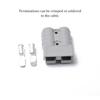 2 Sets Gray Forklift 50A 600V Connectors Plug Bipolar Terminals Adapter Covering Black Gray Pole Shell Caravans