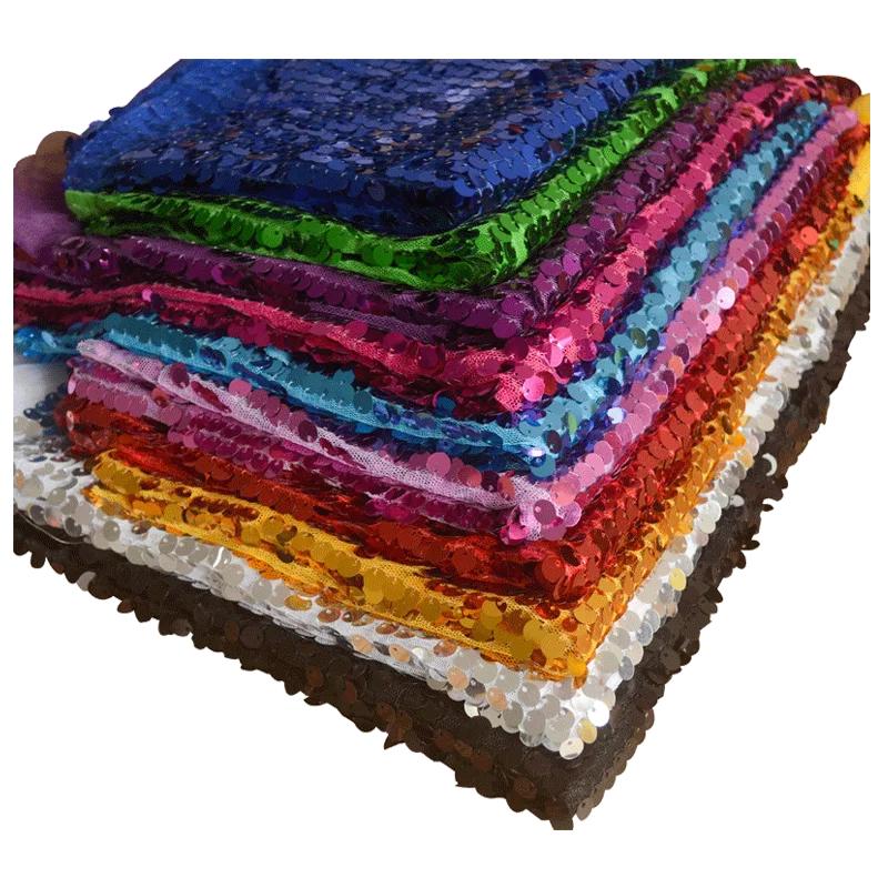 Wedding Stage Background Fabric Sequin Festival Party Decorative Fabrics for Costumes Performance Encrypt 9mm Glitter