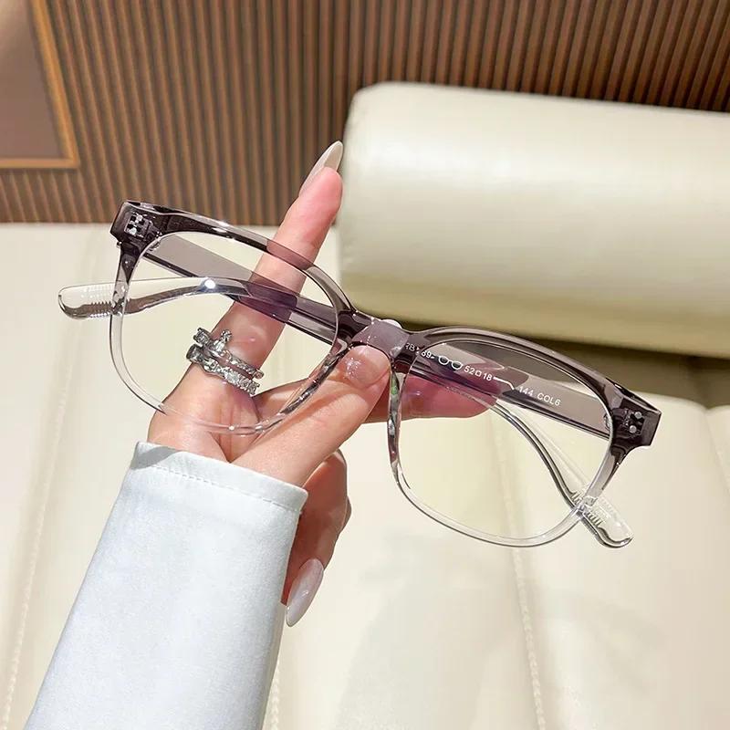 

New Fashion Classic Large Frame Women s Flat Light Glasses Ultra Light Neutral HD Simple Versatile Anti Blue Light Glasses