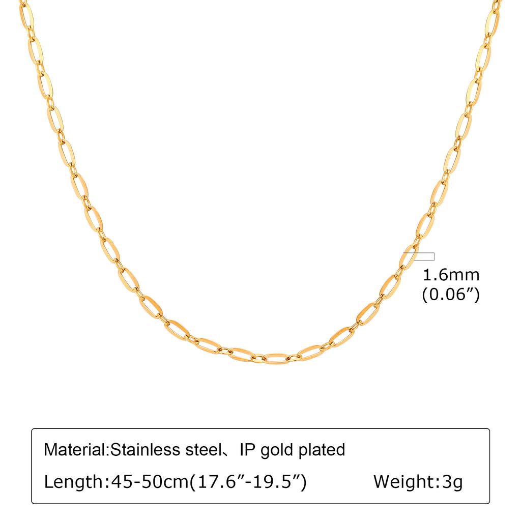 Classic Square Handmade Chain Necklace for Women,Stainless Steel Round Snake Chain Choker Necklace,Water Wave Bead Chain Jewelry