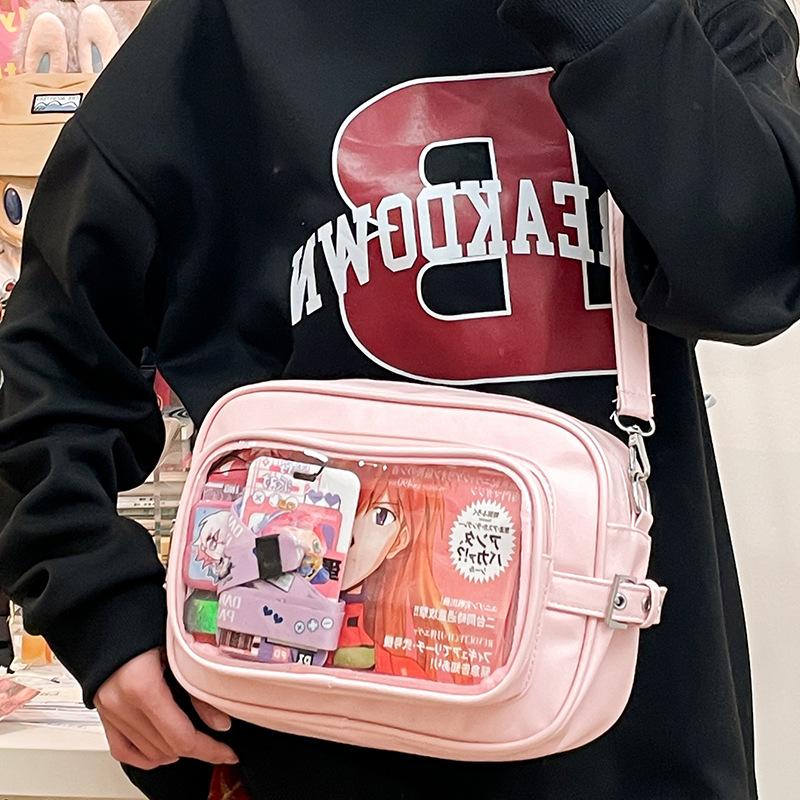 Daily Versatile Japanese Harajuku Girls Y2k Ulzzang Ita Bag Large Capacity Transparent Fashion Crossbody Bag Casual Women's Bag