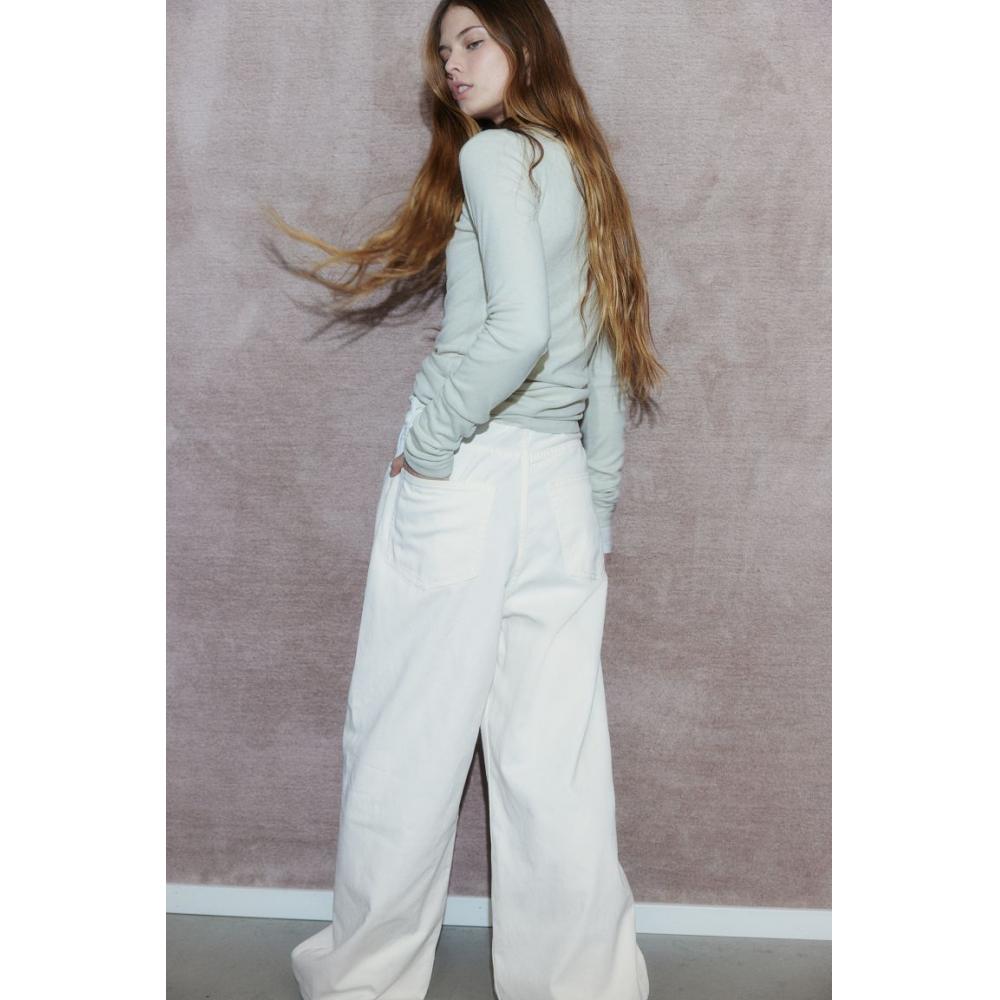 

Брюки из твила HM Baggy, белые