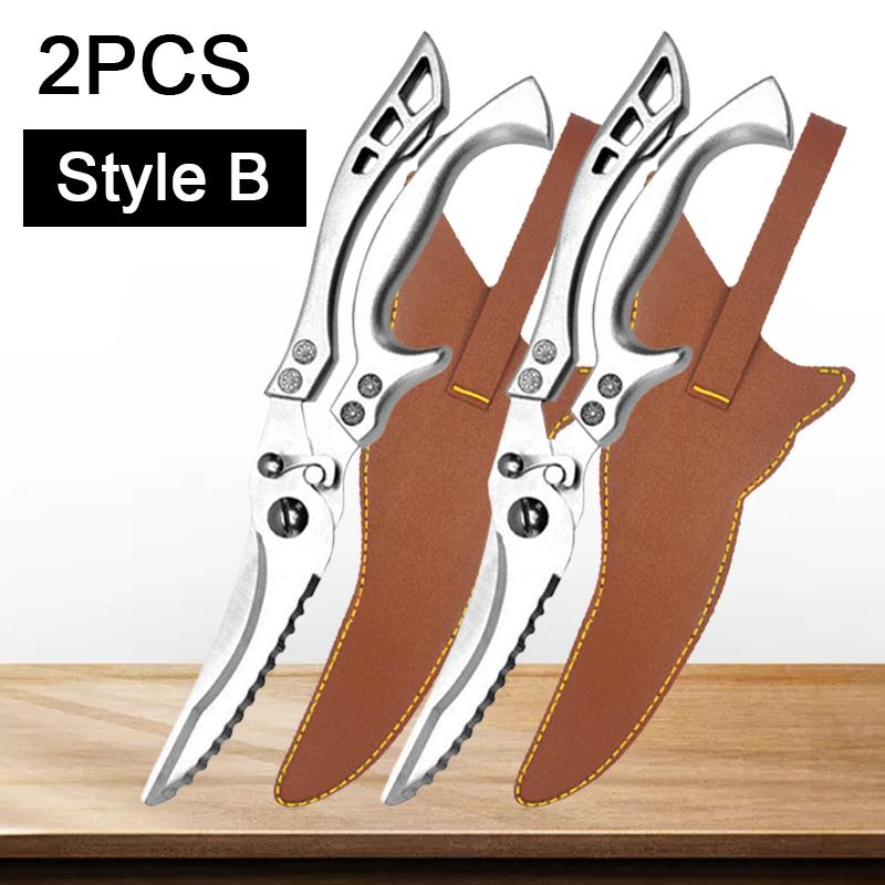 Kitchen Scissors Stainless Steel Chicken Bone Shear Sharp Kitchen Poultry Shears Butcher Meat Cleaver Vegetable Fish Duck Cutter