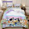 Bluey'S Adventure Cozy Set Kids Threepiece Set 1 Duvet Cover 2 Pillowcase Without Core Soft And Comfortable Bedding Set