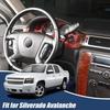 Red Carbon Fiber Dashboard Speed Meter Cover Trim For Avalanche & Tahoe 2007-13