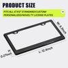 Real Carbon Fiber License Plate Frame, 100% Pure Carbon Fiber Frame, Black License Plate Holder Cover With Screw Caps, Anti-Vibration Pads, (Twill 2