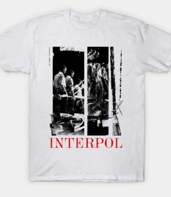 

HOT Interpol cotton white t-shirt rock music gift for fan Unisex T-Shirt S