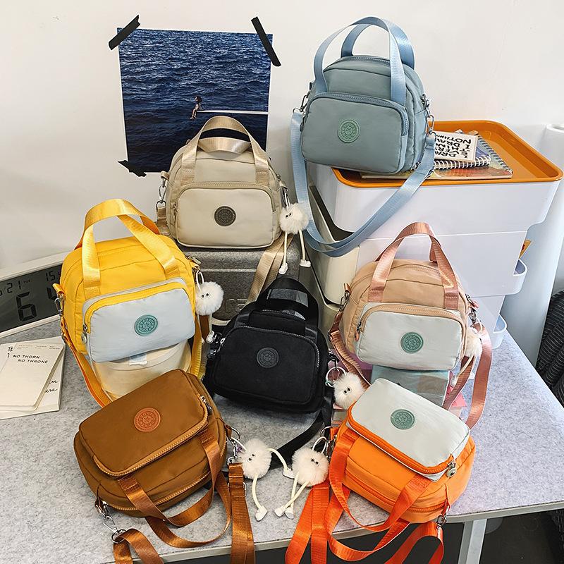 New versatile small square bag trendy women's shopping handbag lightweight anti-splashing nylon bag casual messenger bag